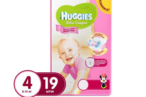 Подгузники Huggies Ultra Comfort для девочек, 8-14 кг