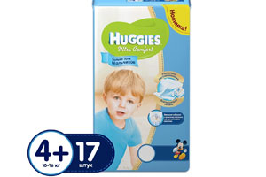 Подгузник Huggies Ультра Комфорт 4+, для мальчиков, 10-16 кг