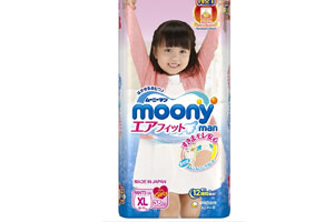 Подгузники-трусики Moony Man для девочек (12-17 кг) 38 шт.